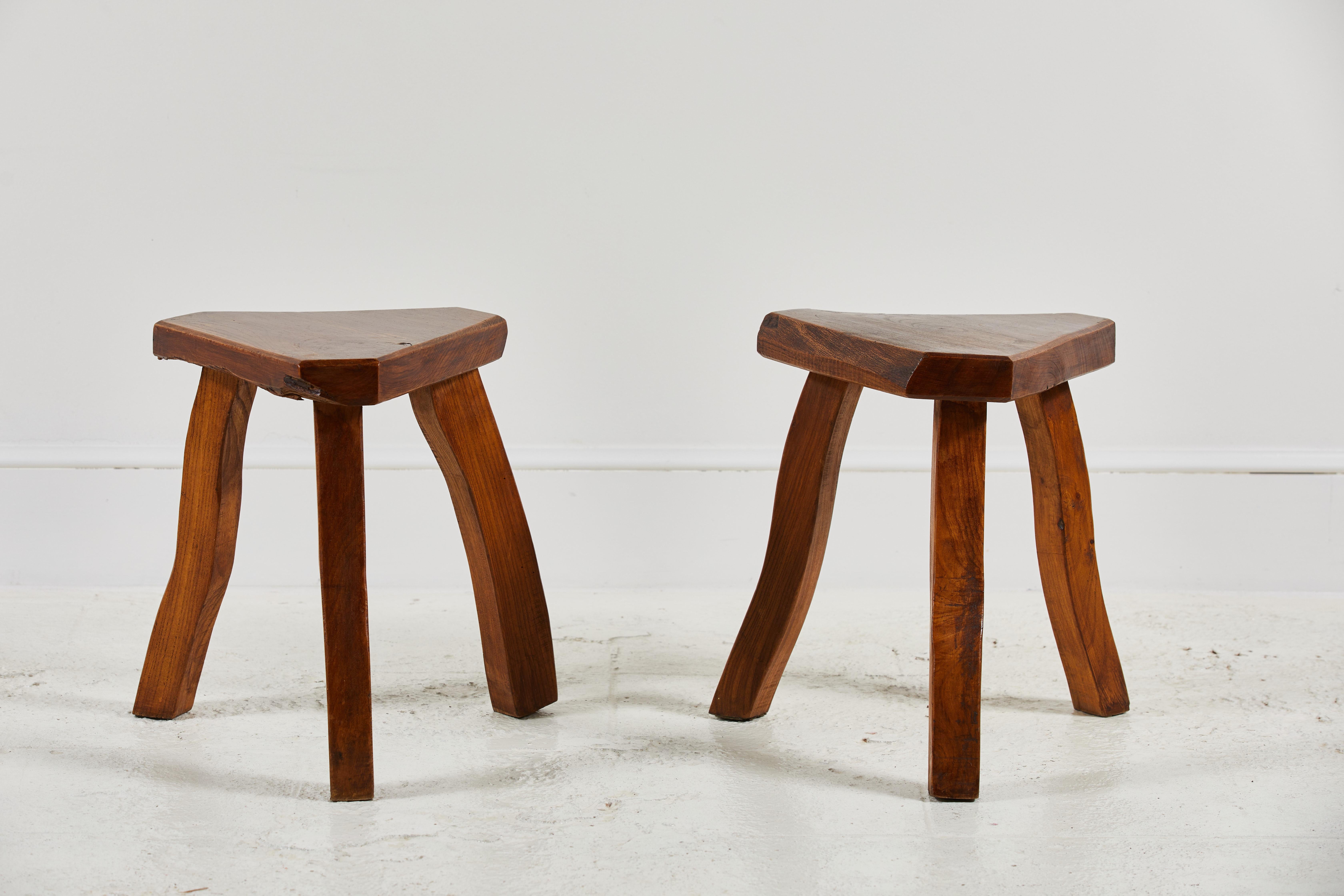 French Triangular Wooden Stool 3