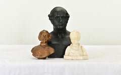 French and Austrian 19th Century Set of Three Small Busts