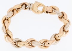French Triple 18kt Gold Fashion Bracelet