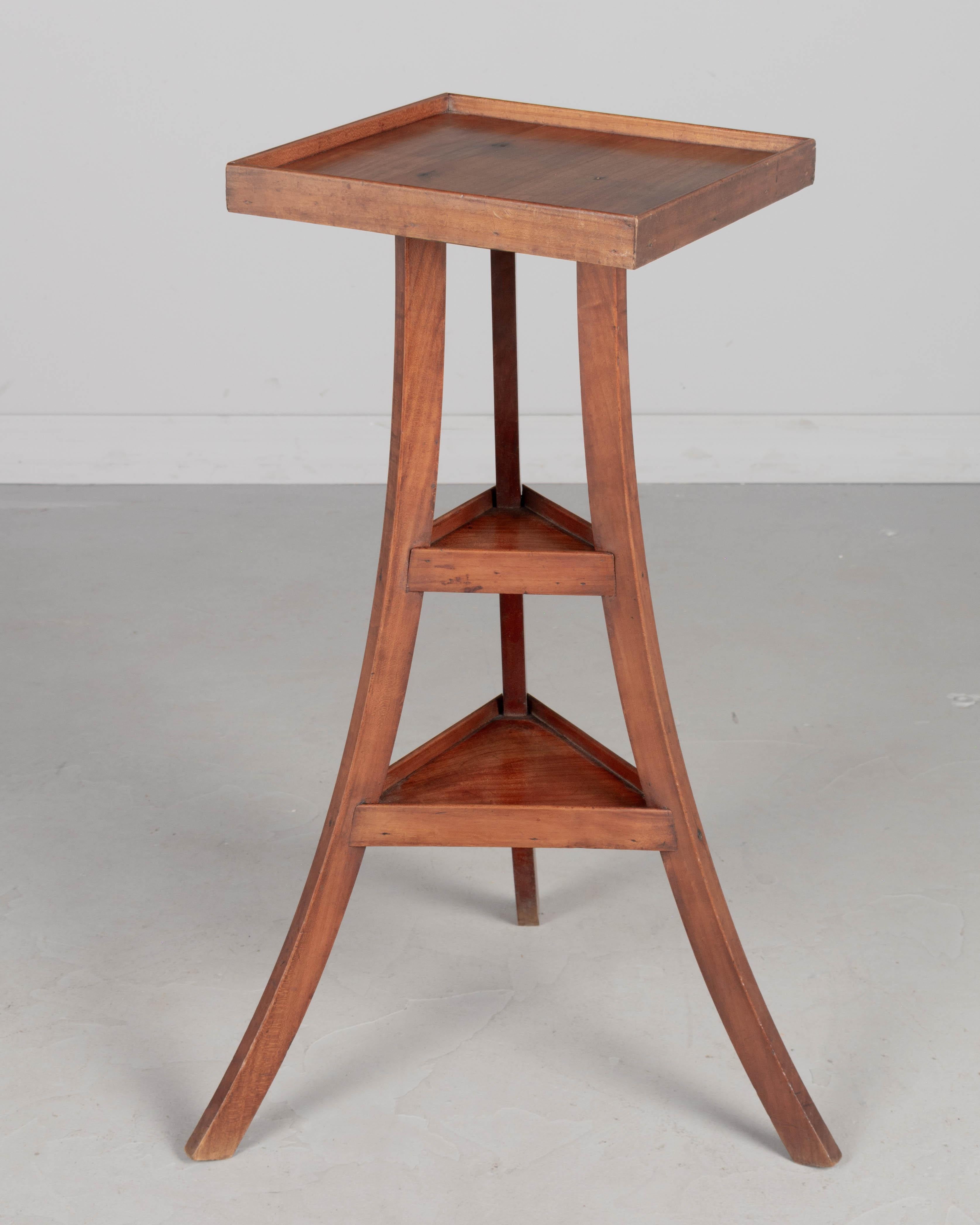 Hand-Crafted French Tripod Accent Drink Table For Sale