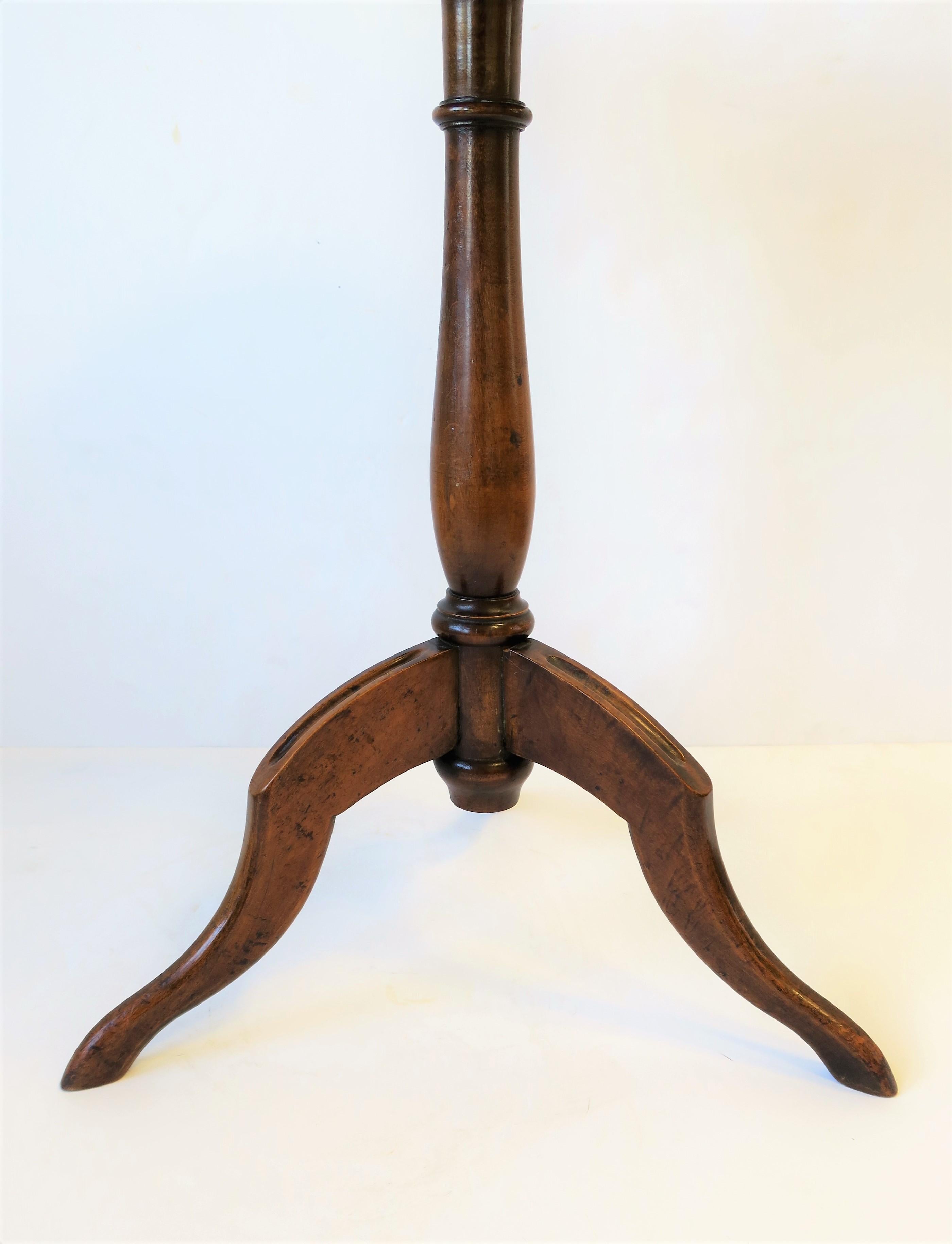 French Tripod Brass and Marble Side or Drinks Table 6