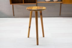 Sgabello francese tripode in Wood, anni '60