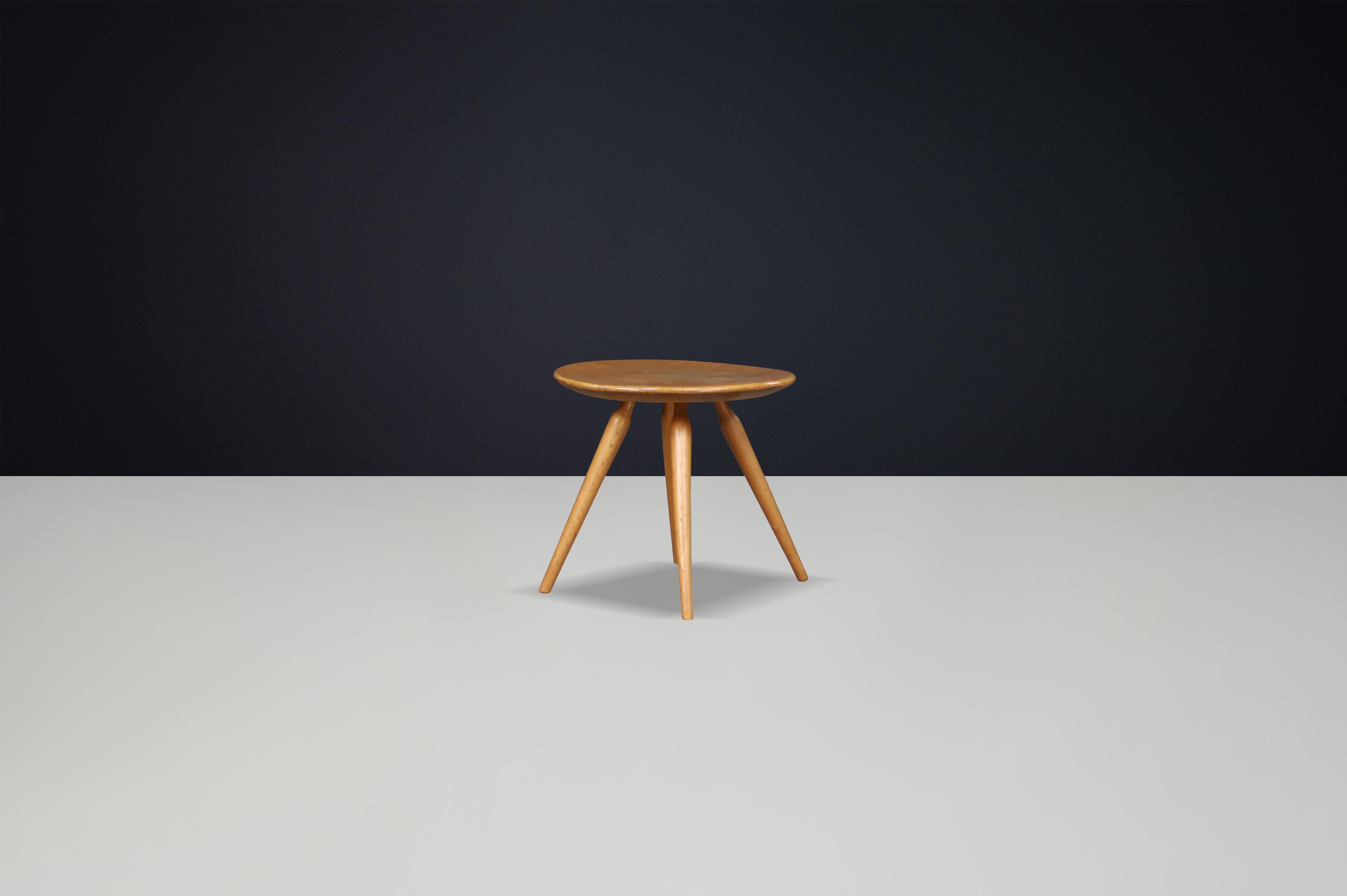 French Provincial French Side Table in Ash, 1950s For Sale