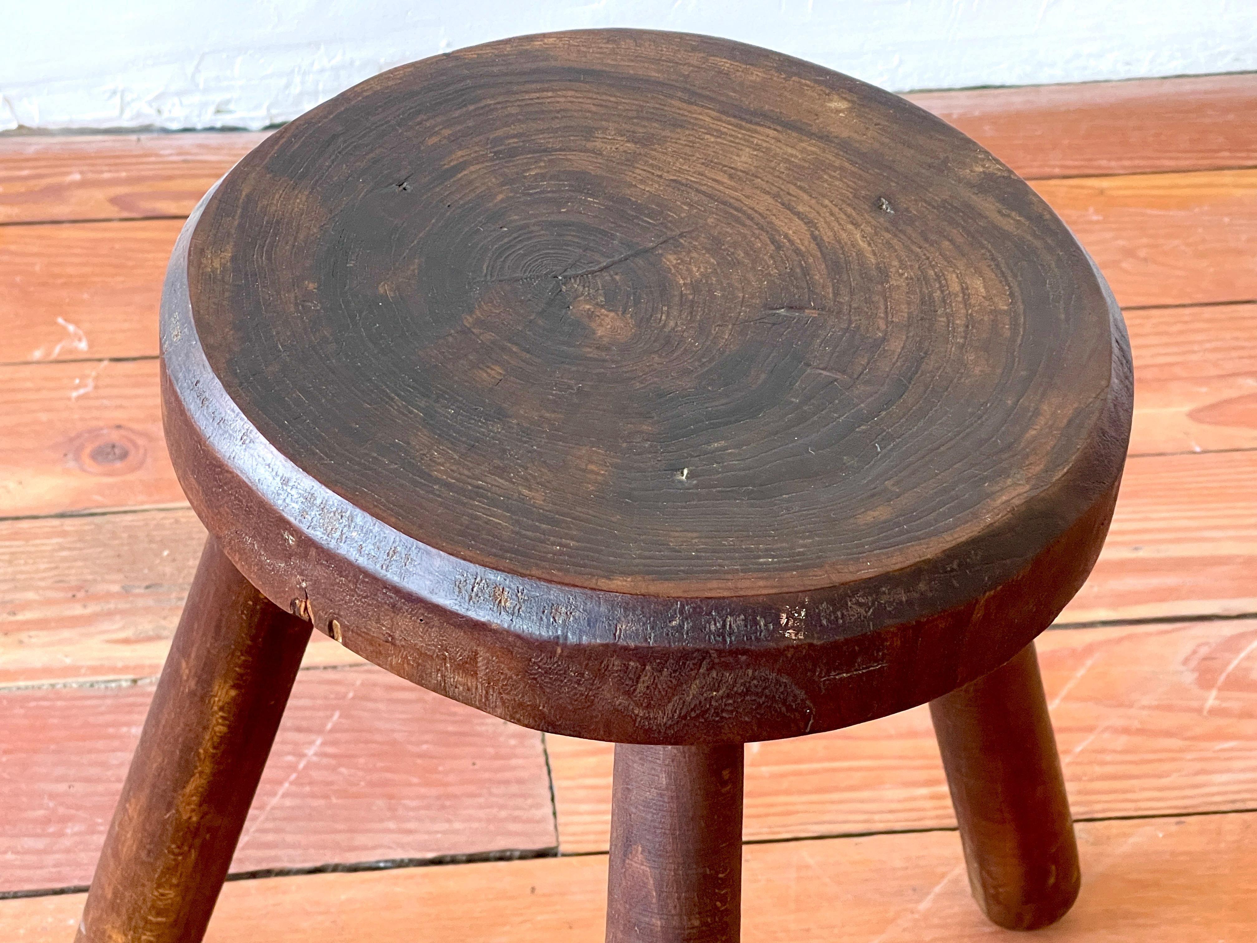 Mid-20th Century French Tripod Stool For Sale