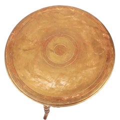 Table Tripode Gueridon Louis XVI Revival Doré