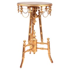 French Tripod Table Gueridon Louis XVI Revival Gilt