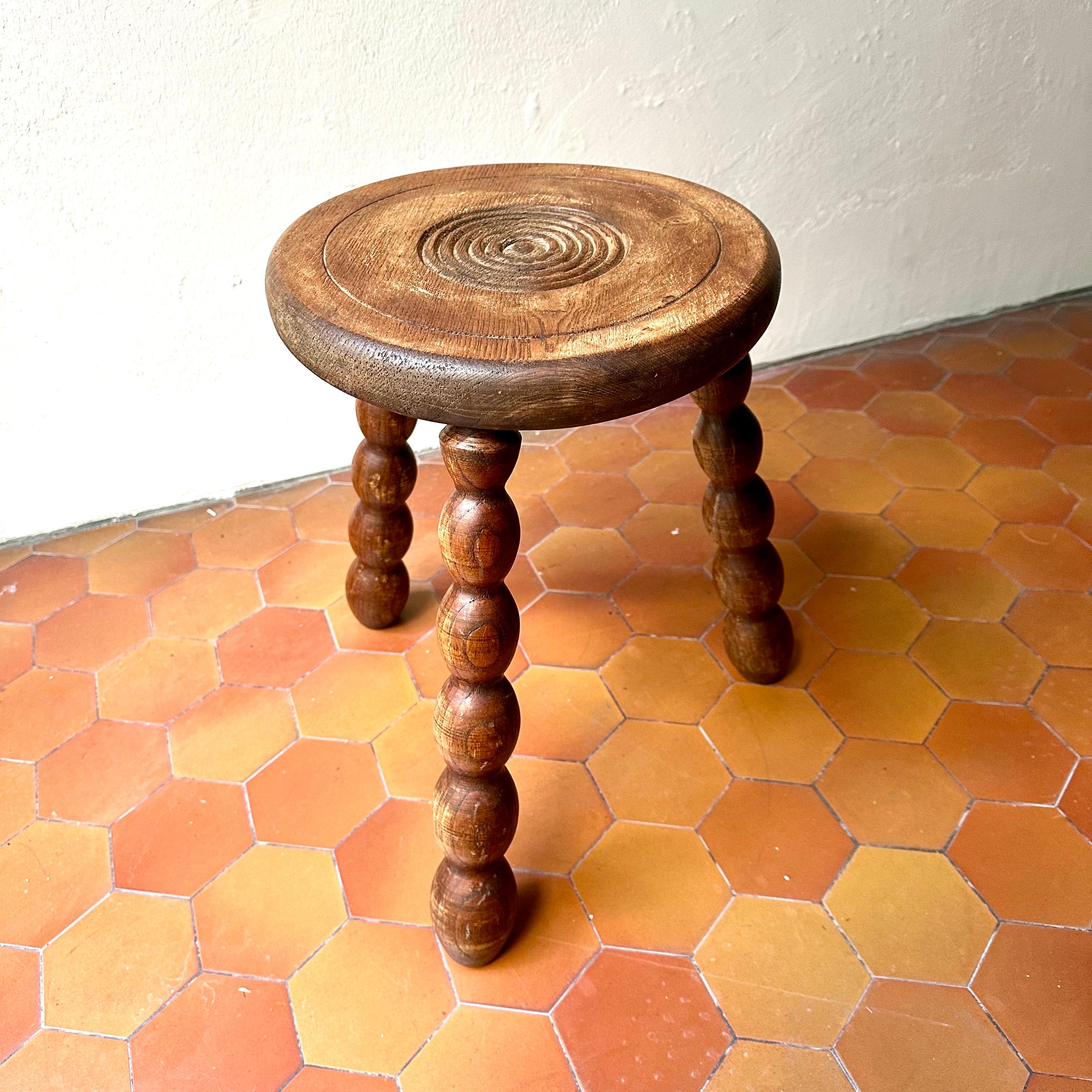 Mid-20th Century French tripode Wood  60 d For Sale