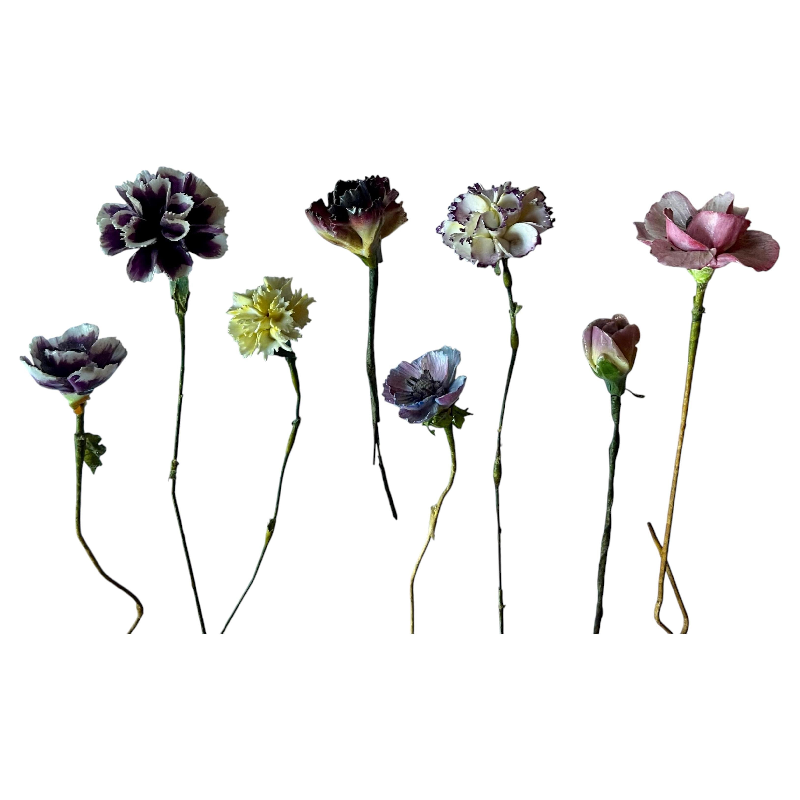 French Tromp L'oeil Bouquet of Faux Porcelain Flowers