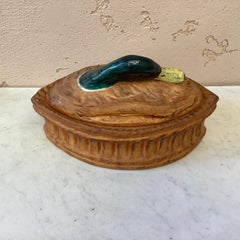 French Trompe L'oeil Porcelain Mallard Duck Pâté Tureen Pillivuyt Mehun