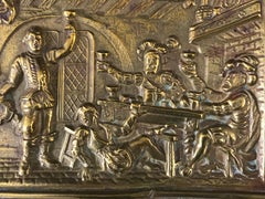 French Troubadour School Flat Rest In Copper 19th Century - France