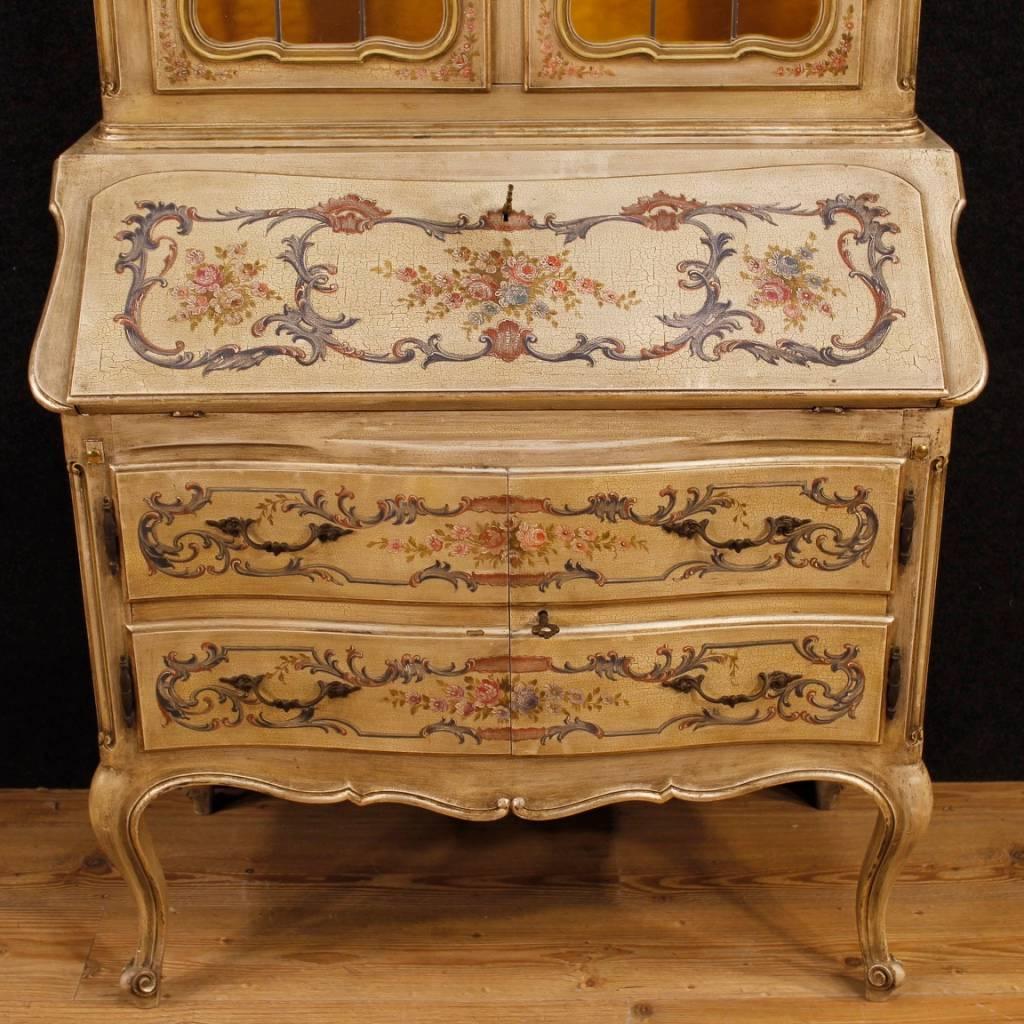 French Trumeau in Lacquered and Painted Wood from 20th Century In Good Condition In Vicoforte, Piedmont