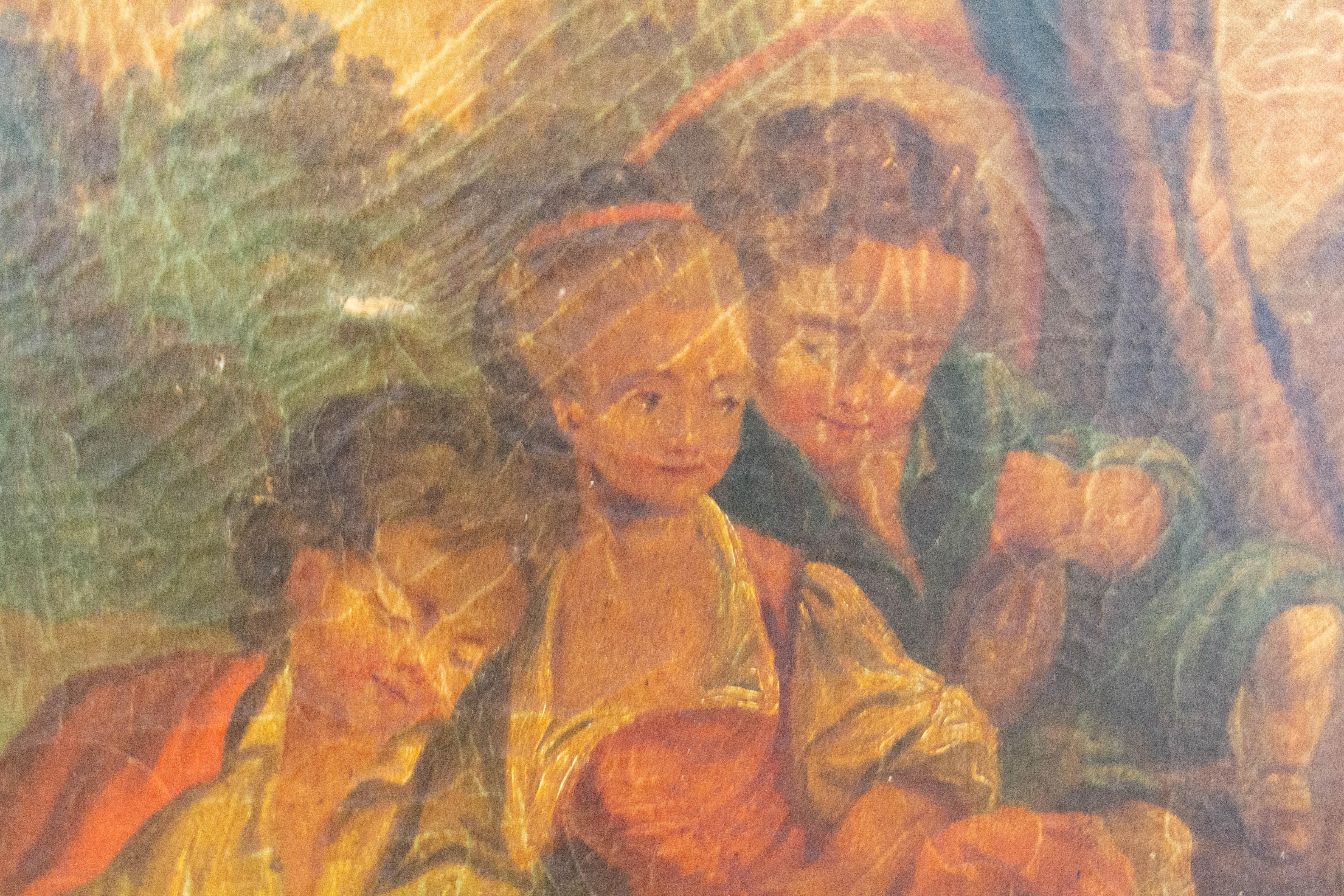 Trumeau français Louis XVI Scène d'enfants, fin du XVIIIe siècle Bon état - En vente à Labrit, Landes