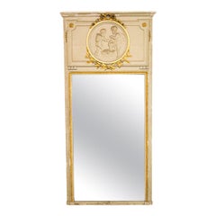 Antique French Trumeau Mirror