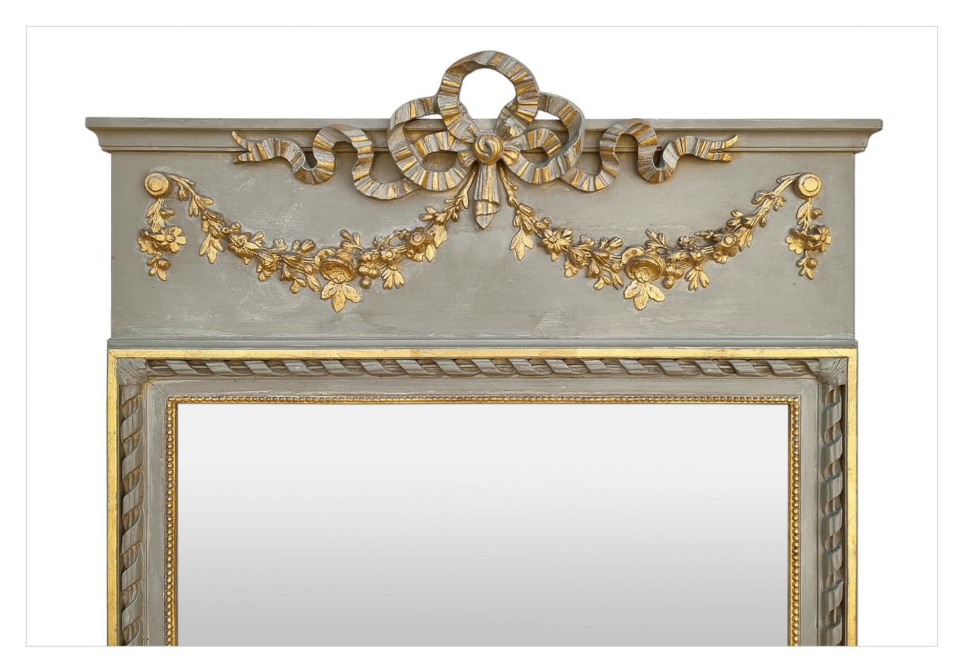 Französischer Trumeau-Spiegel, Louis XVI-Stil, um 1920 (Louis XVI.) im Angebot