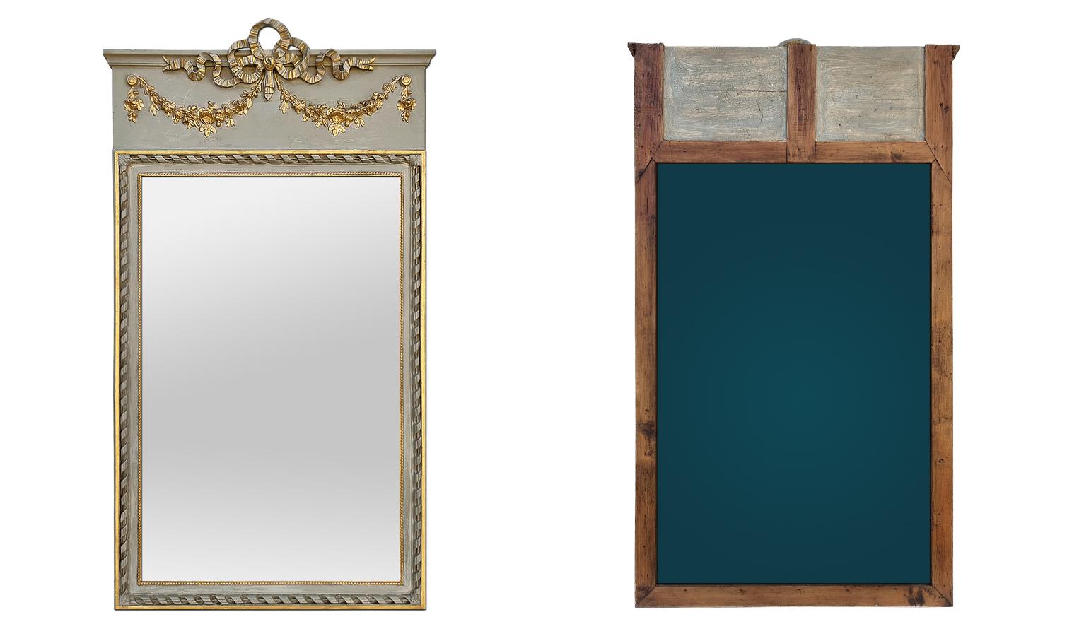 Early 20th Century French Trumeau Mirror, Louis XVI Style, circa 1920 For Sale