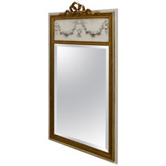 French Trumeau Style Console Mirror