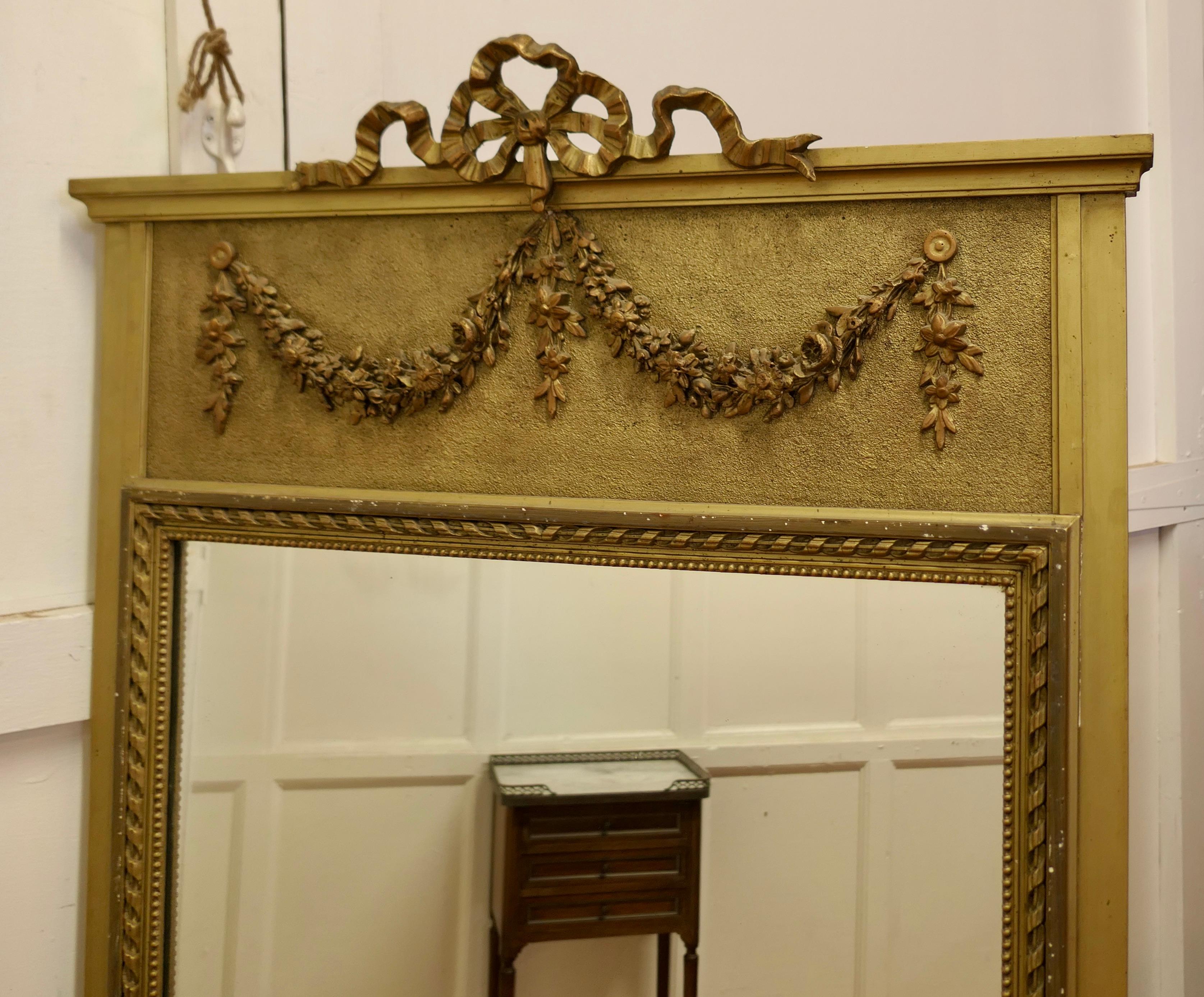 French Trumeau Style Pier Console Mirror   In Good Condition For Sale In Chillerton, Isle of Wight