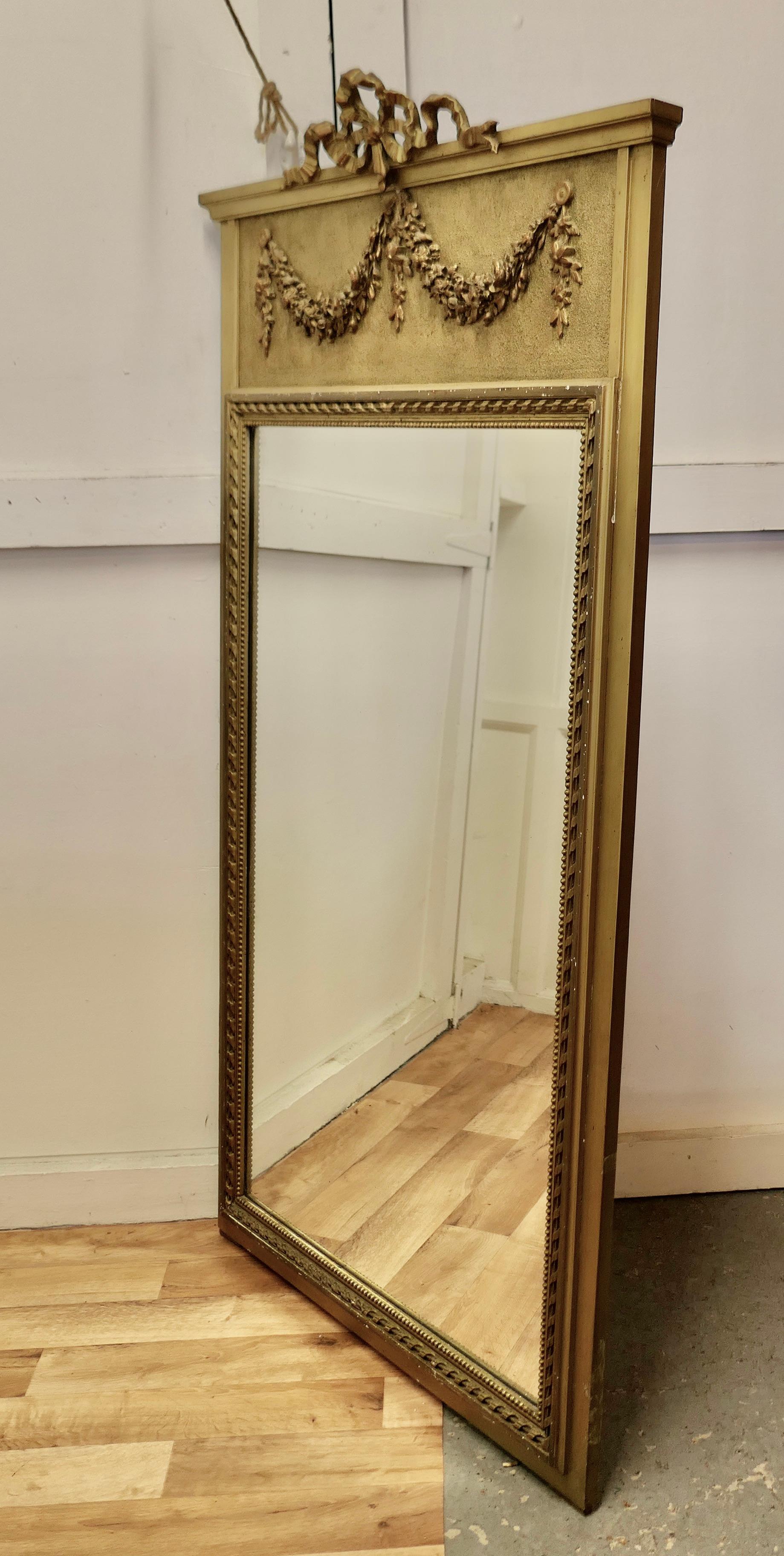 French Trumeau Style Pier Console Mirror   For Sale 1