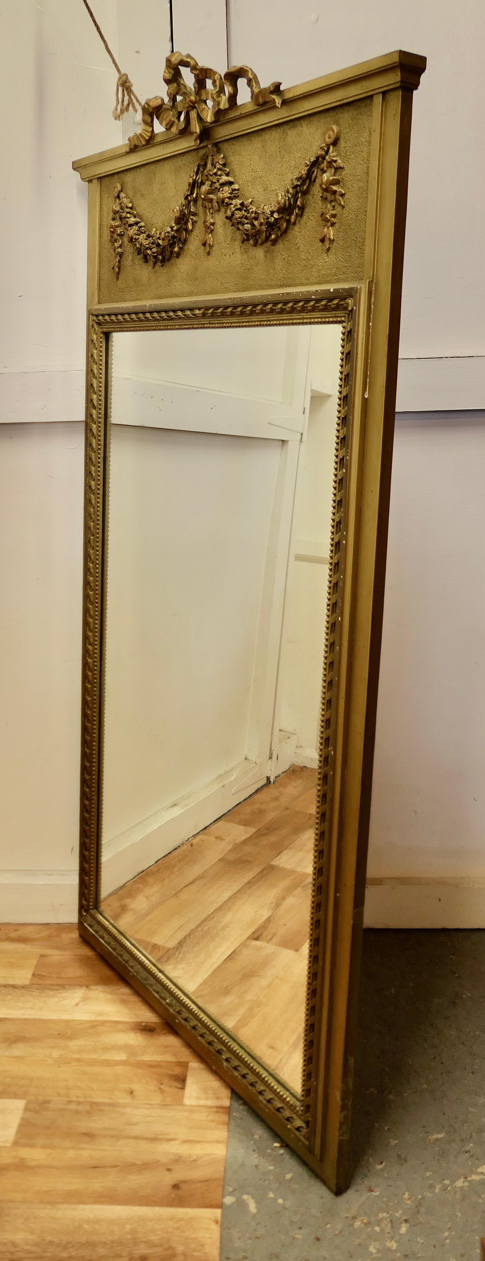 French Trumeau Style Pier Console Mirror   For Sale 2
