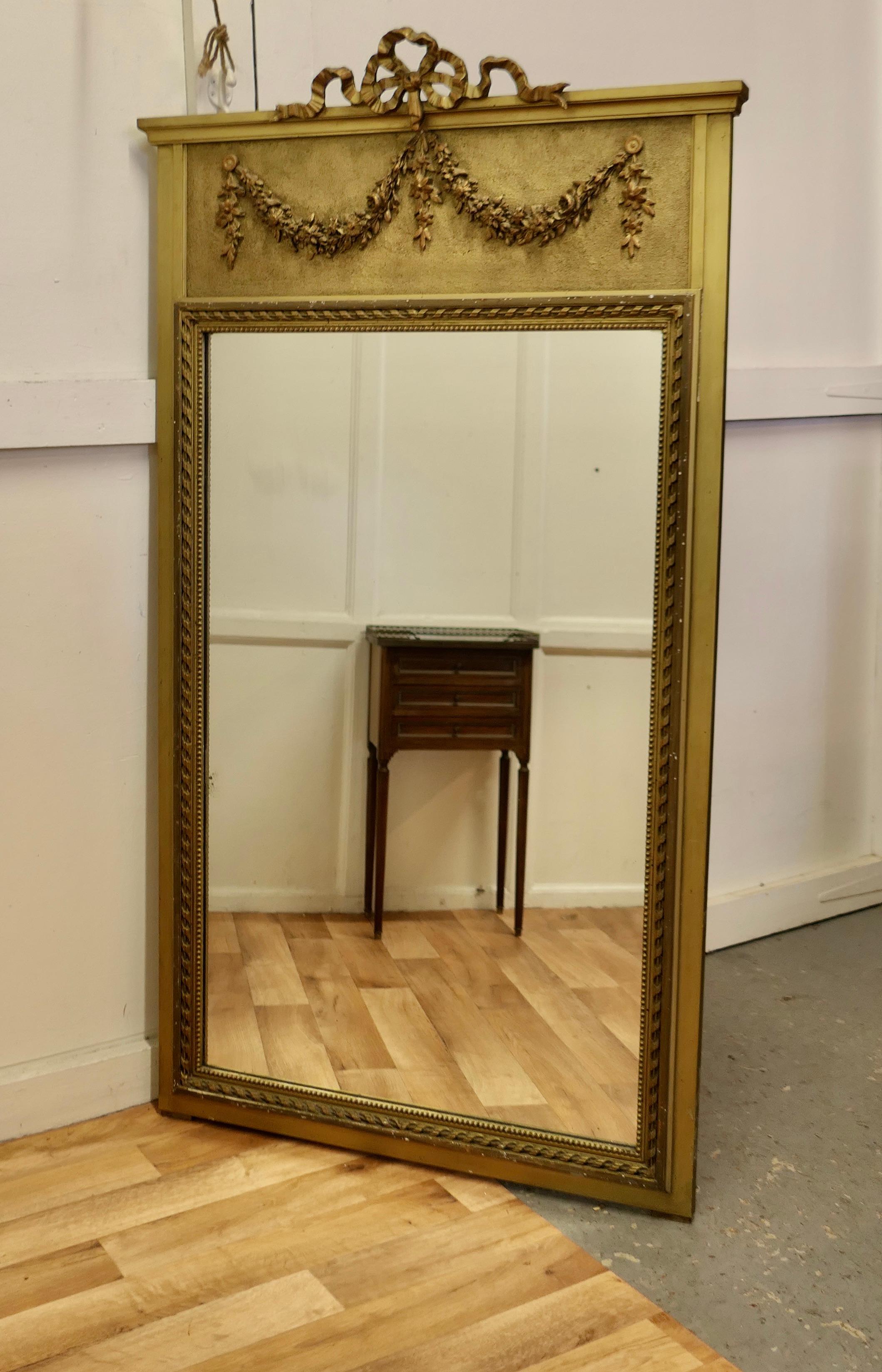 French Trumeau Style Pier Console Mirror   For Sale 3