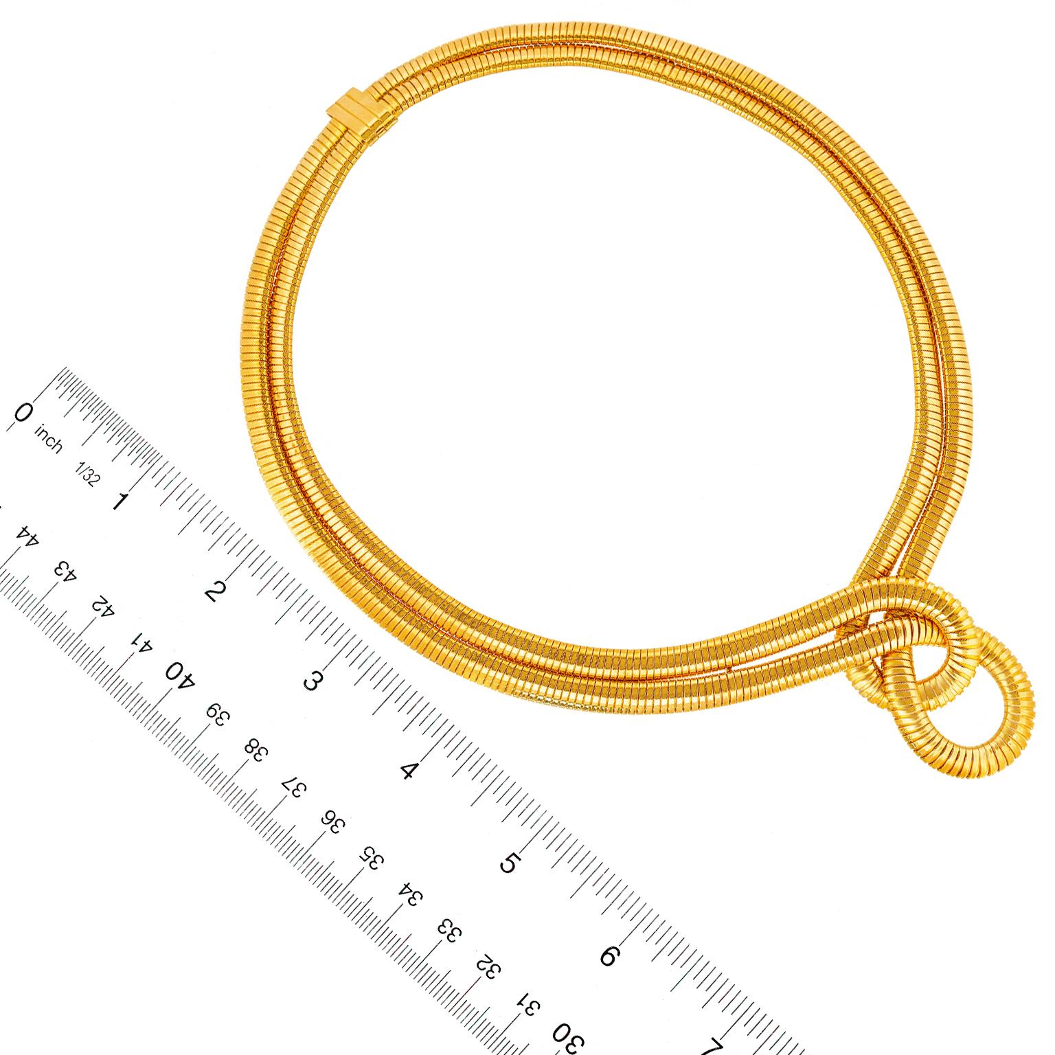 Französisch Tubogas Halskette c1960s im Angebot 2