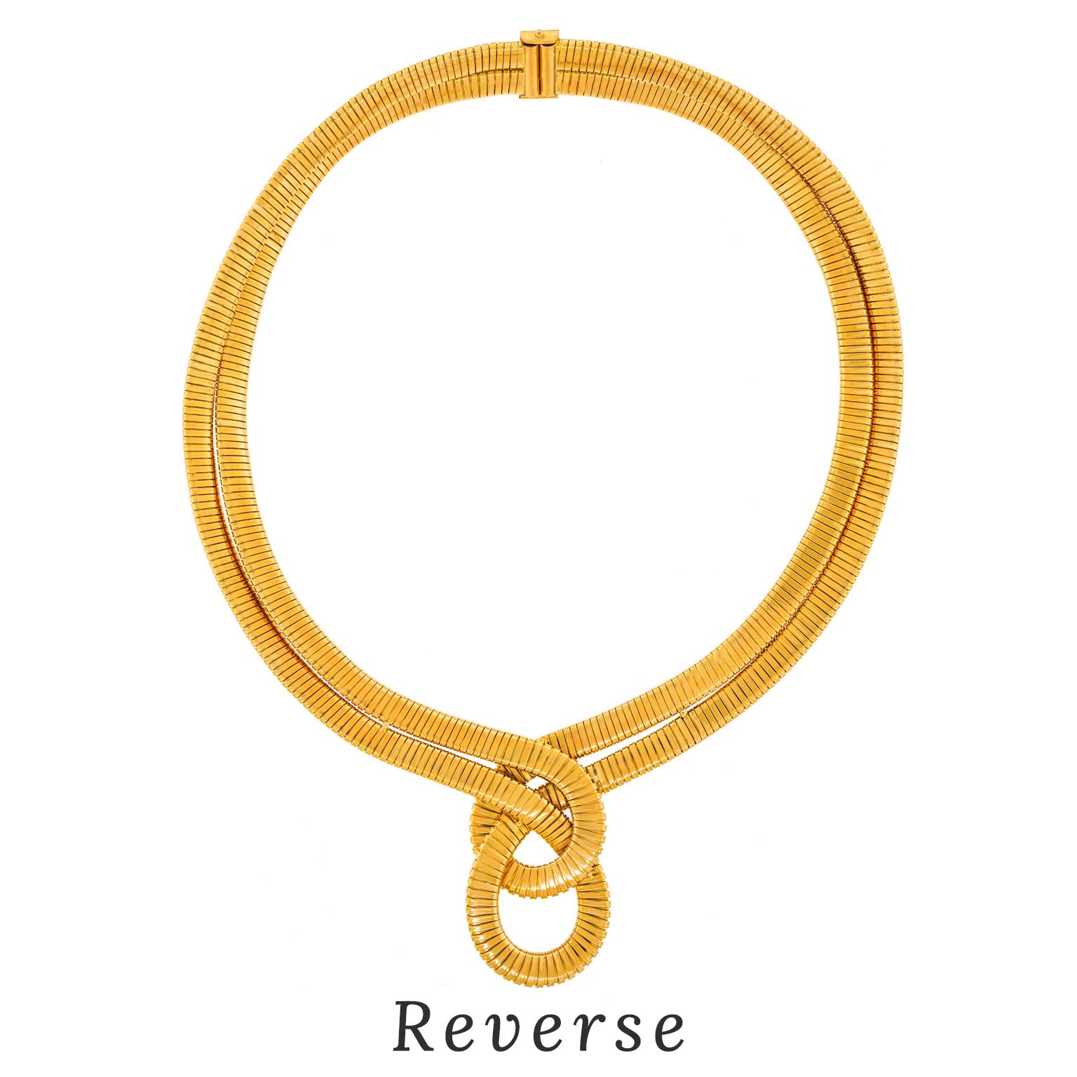 Französisch Tubogas Halskette c1960s im Angebot 3