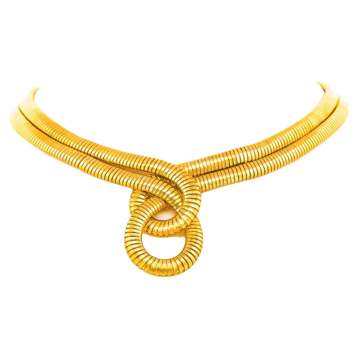 Französisch Tubogas Halskette c1960s im Angebot