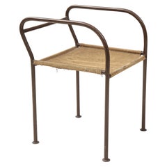 French Metal Modernist Chair / Stool, France, c. 1930