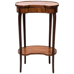 French Tulipwood Demilune Table