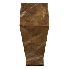 French Turn of the Century Faux Marble Painted Column Pedestal