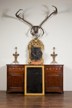 French Turn of the Century Gilt Mirror with Reeded Frame, circa 1900