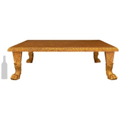 Französischer Marmor-Couchtisch aus der Jahrhundertwende Louis XVI st Brocatelle d'Espagne