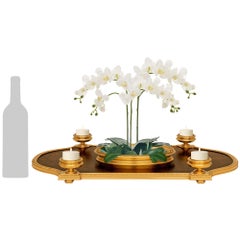 French Turn of the Century Louis XVI st. Japanese Lacquer and Ormolu centerpiece