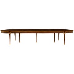 French Turn of the Century Louis XVI St. Mahogany and Ormolu Dining Table