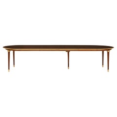 French Turn of the Century Louis XVI st. Mahogany and Ormolu dining table