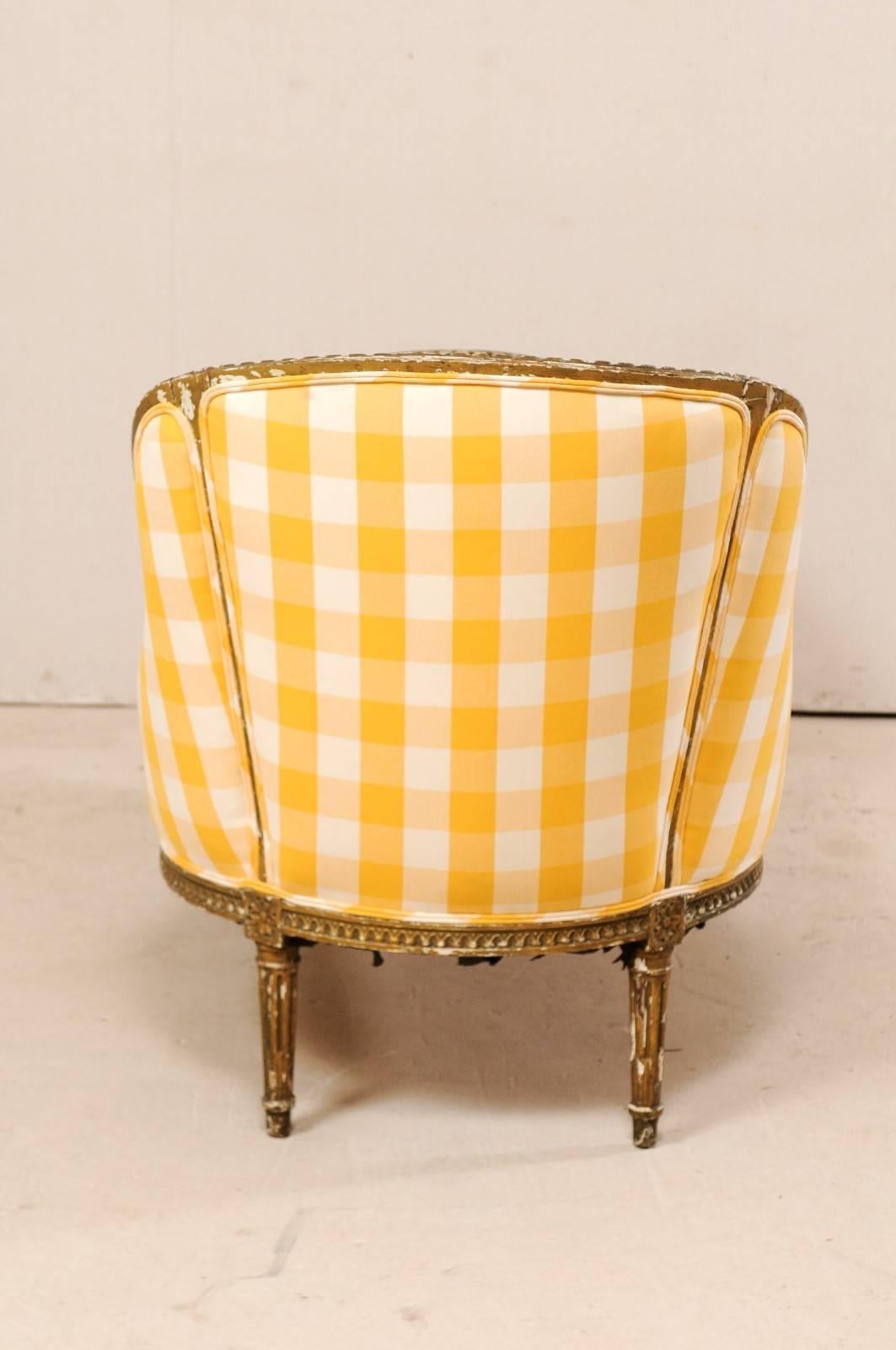 French Louis XVI Style Duchesse en Bateau Chaise Lounge Chair, Late 19th C.  For Sale 1