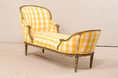 French Louis XVI Style Duchesse en Bateau Chaise Lounge Chair, Late 19th C.