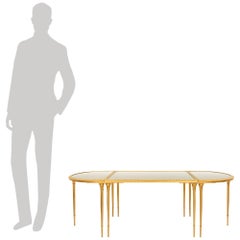 French Turn of the Century Ormolu and Mirror coffee table, by Maison Bagues