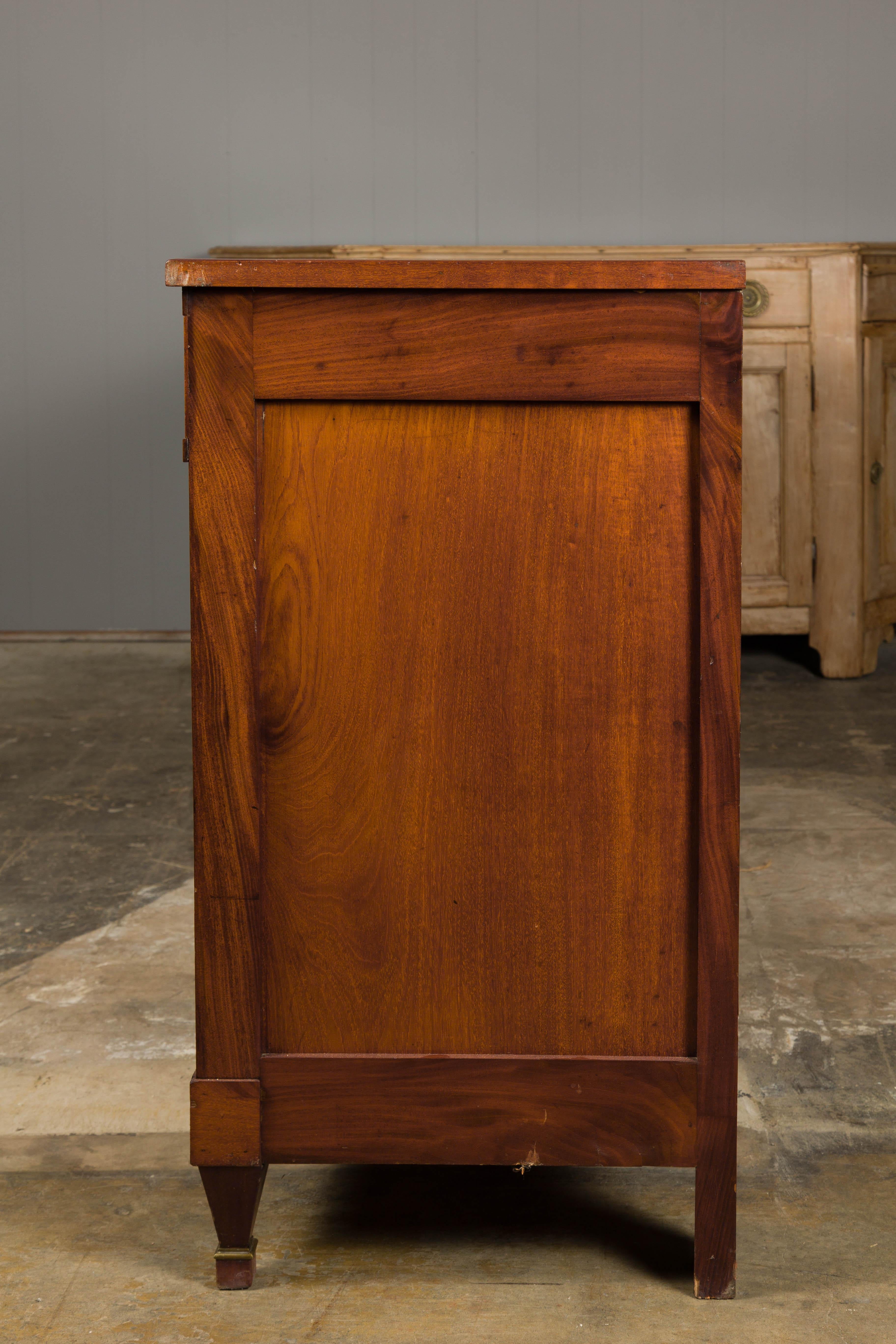 French Turn of the Century Walnut Enfilade with Four Drawers over Four Doors 11