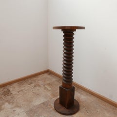 French Turned Art Deco Pedestal Table or Sculpture Stand 'No.2'