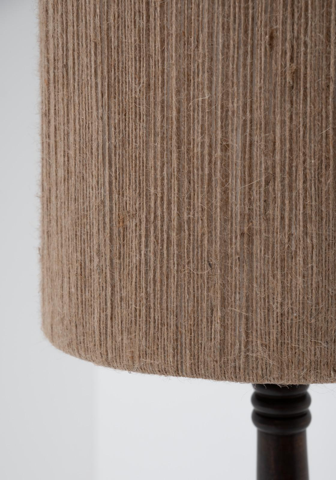 Mid-20th Century French Turned Floor Lamp, 1950s, France For Sale