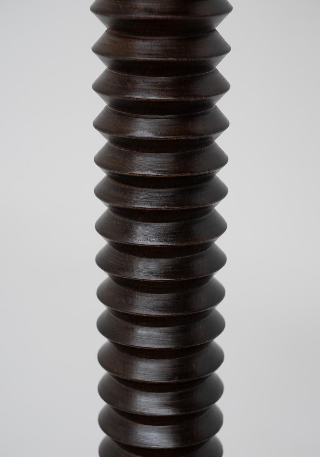 French Turned Floor Lamp, 1950s, France For Sale 2