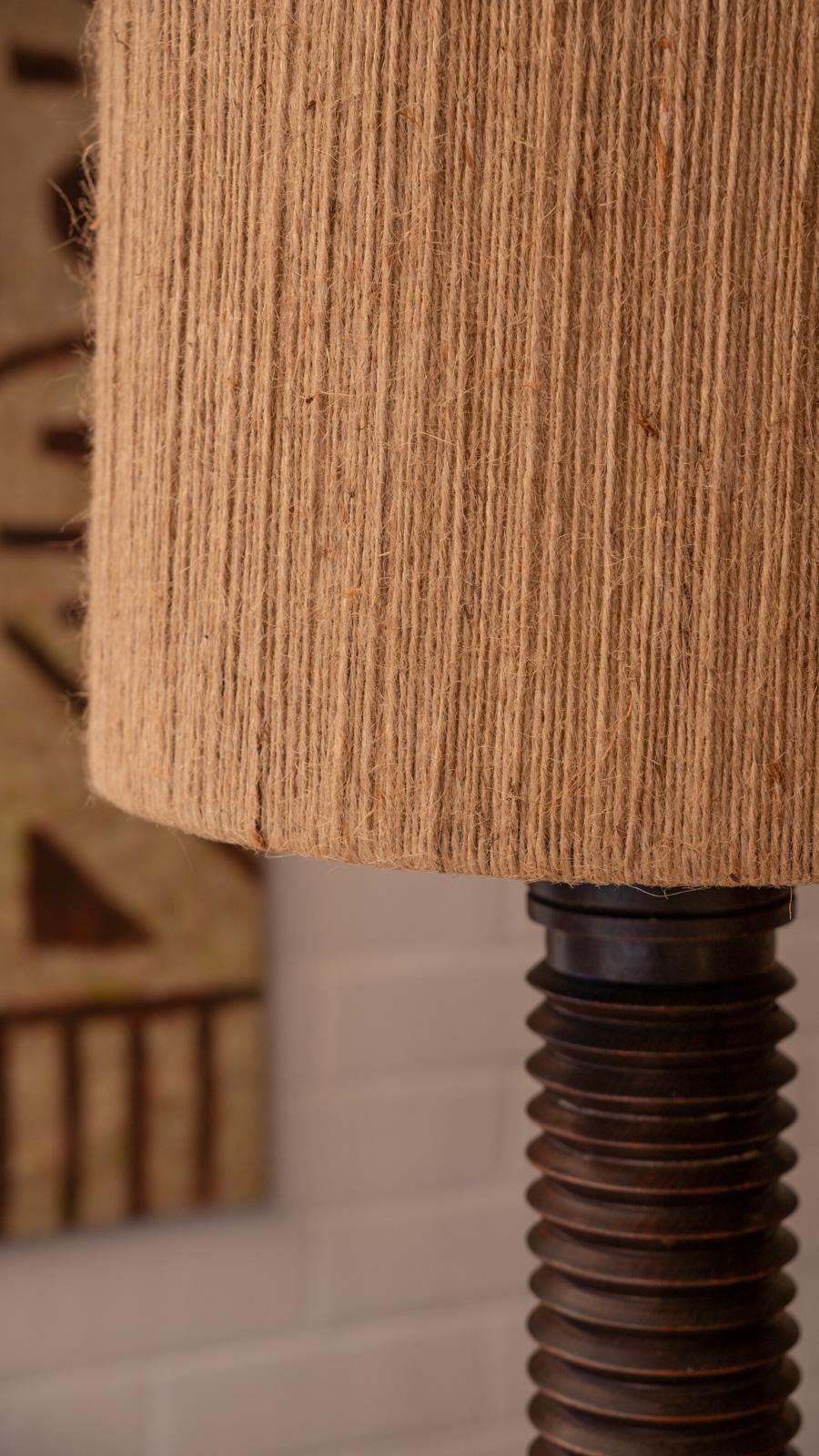 French Turned Table Lamp, 1950s, France In Good Condition In Aartselaar, BE