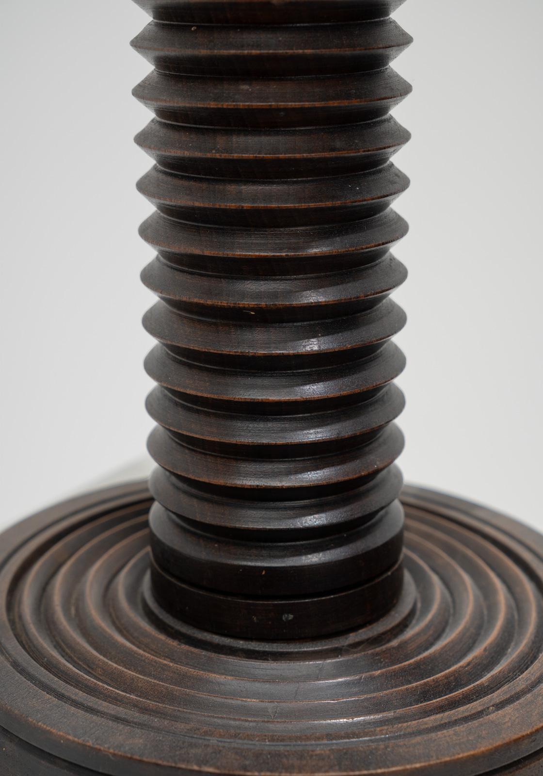 Mid-20th Century French Turned Table Lamp, 1950s, France