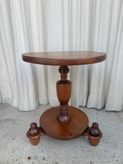 Table d'appoint en bois tourné/ Guéridon
