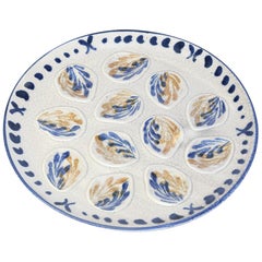 Vintage French Twelve Well Oyster Platter