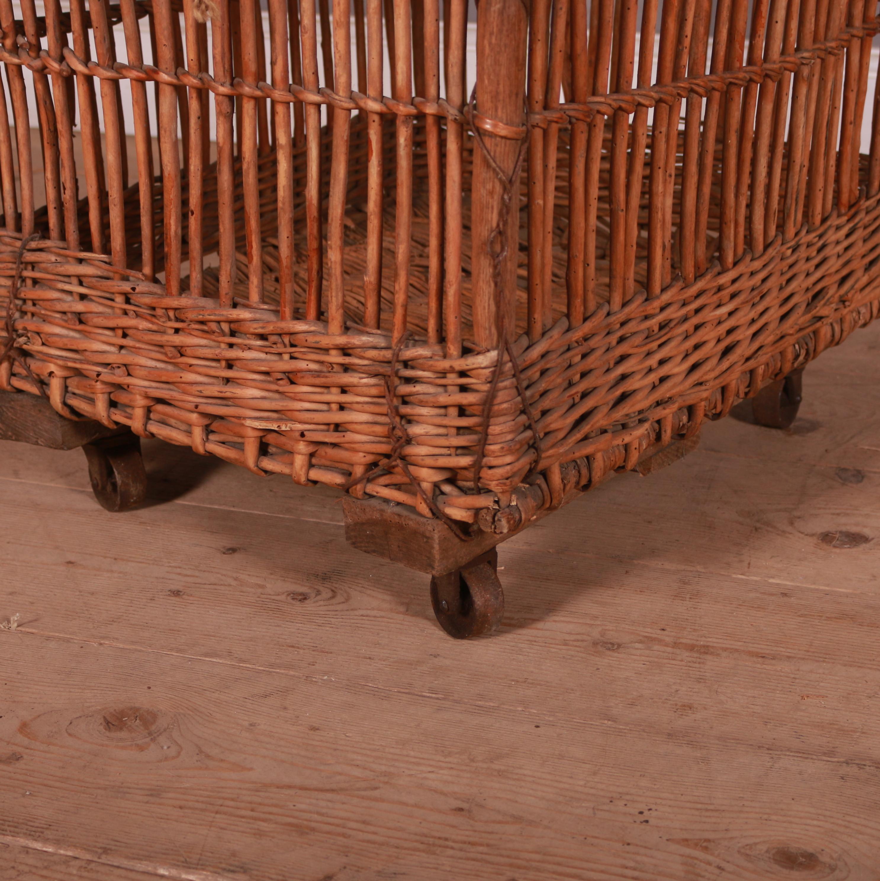 19th Century French Twig Log Basket