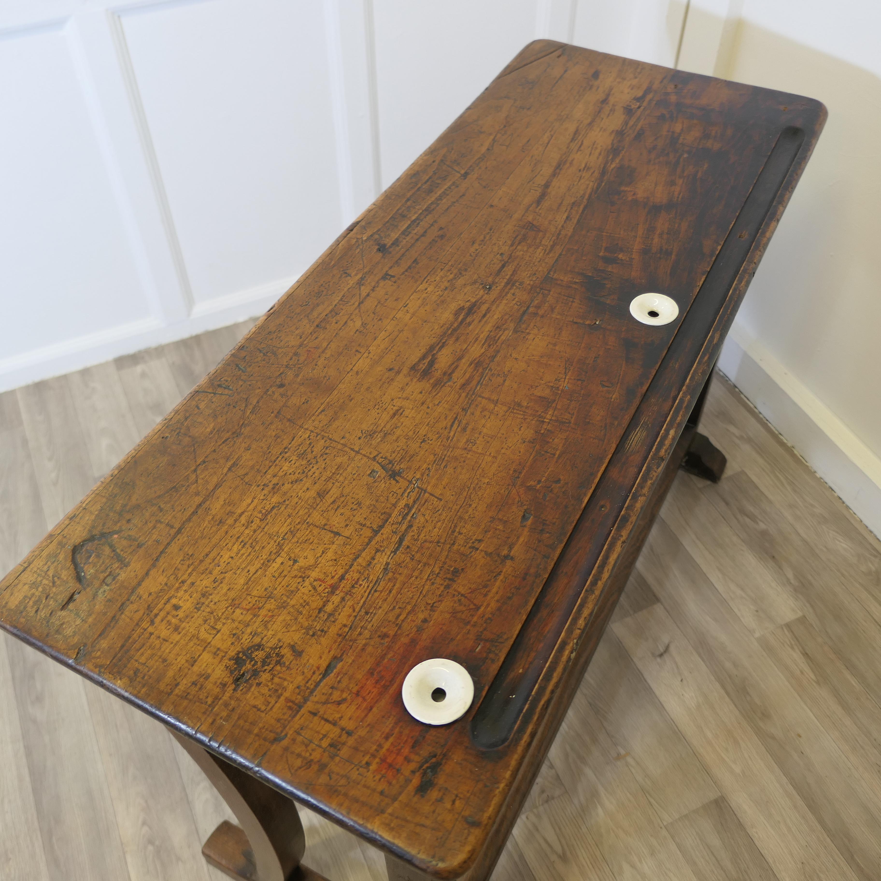 French Twin Clerks Reception Desk, Rustic Pine, Greeter 3