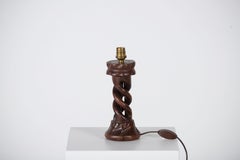 French Twist Turned Table Lamp, France, 1940
