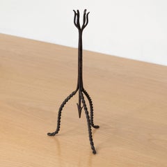 French Twisted Iron Candlestick